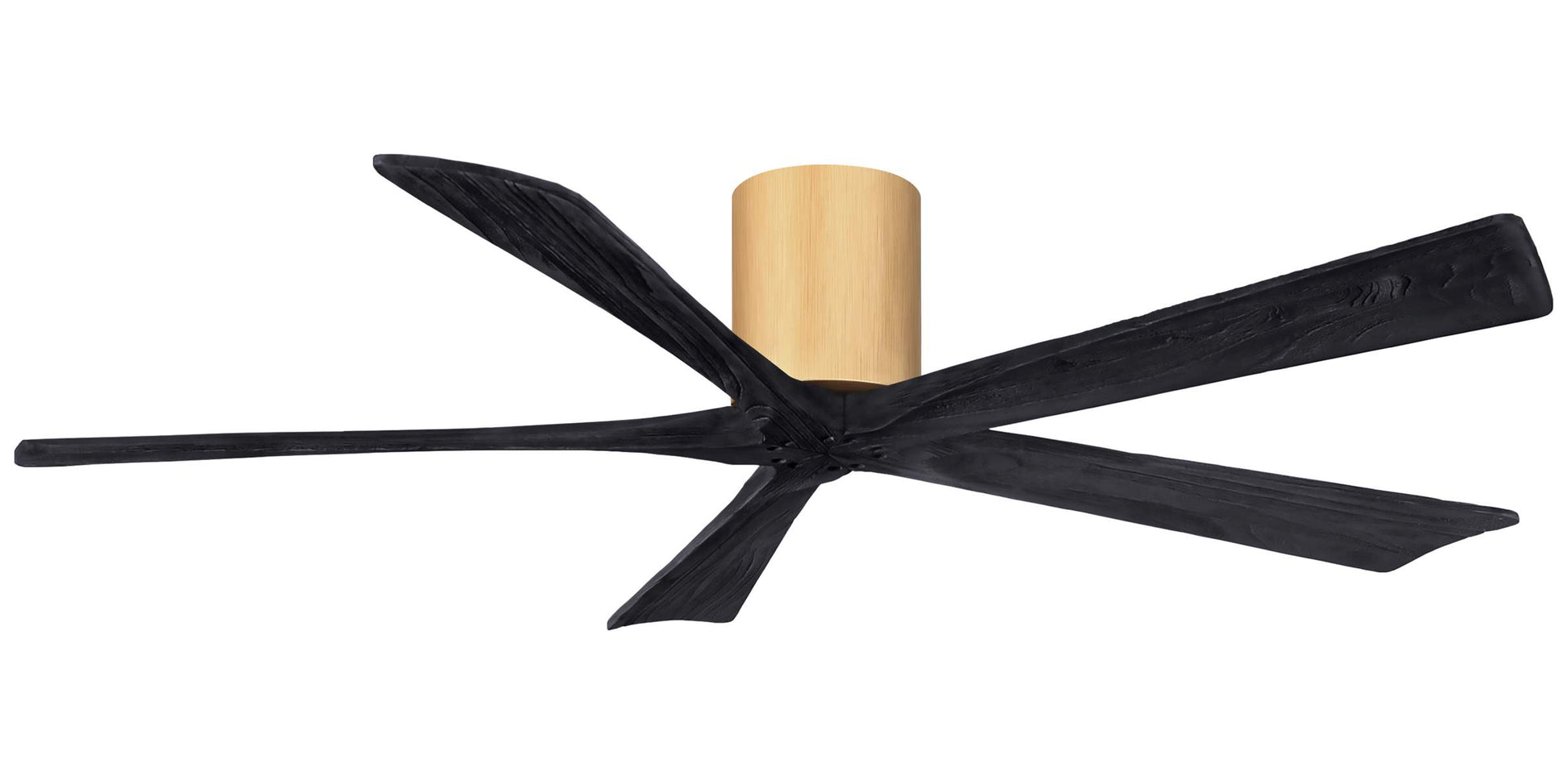 IR5H-LM-BK-60 Atlas Irene 60" Ceiling Fan in Light Maple with Matte Black Blades