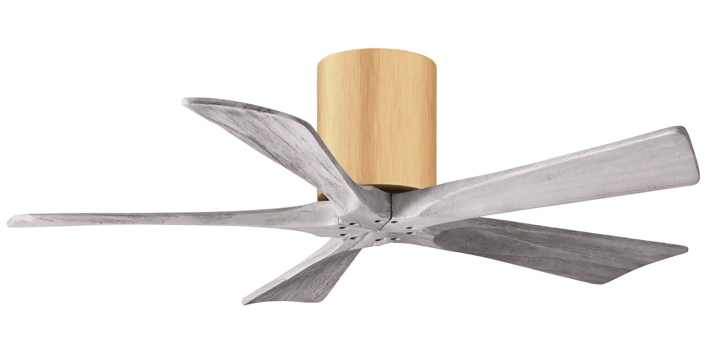 IR5H-LM-BW-42 Atlas Irene 42" Ceiling Fan in Light Maple with Barn Wood Blades