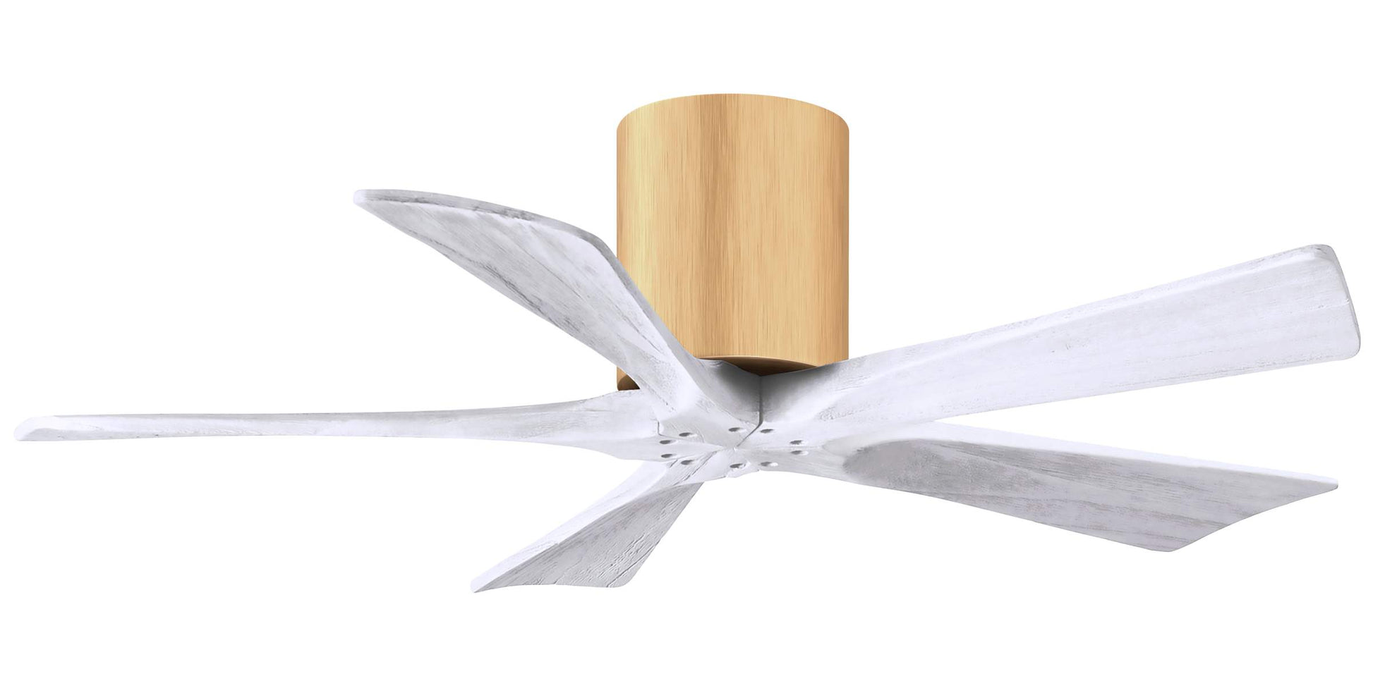 IR5H-LM-MWH-42 Atlas Irene 42" Ceiling Fan in Light Maple with Matte White Blades