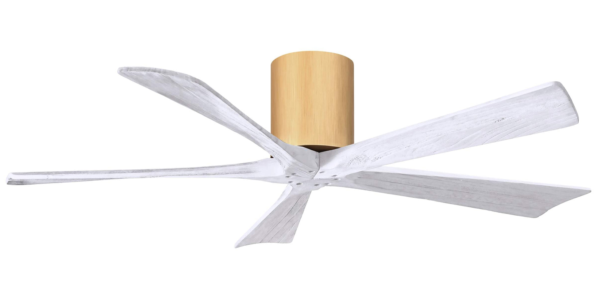 IR5H-LM-MWH-52 Atlas Irene 52" Ceiling Fan in Light Maple with Matte White Blades