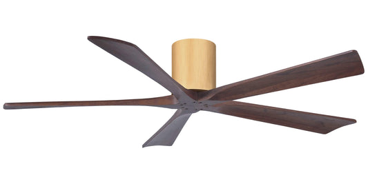 IR5H-LM-WA-60 Atlas Irene 60" Ceiling Fan in Light Maple with Walnut Blades