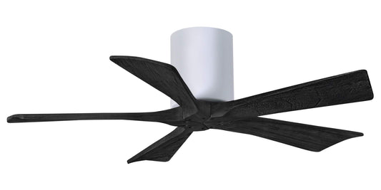 IR5H-WH-BK-42 Atlas Irene 42" Ceiling Fan in White with Matte Black Blades