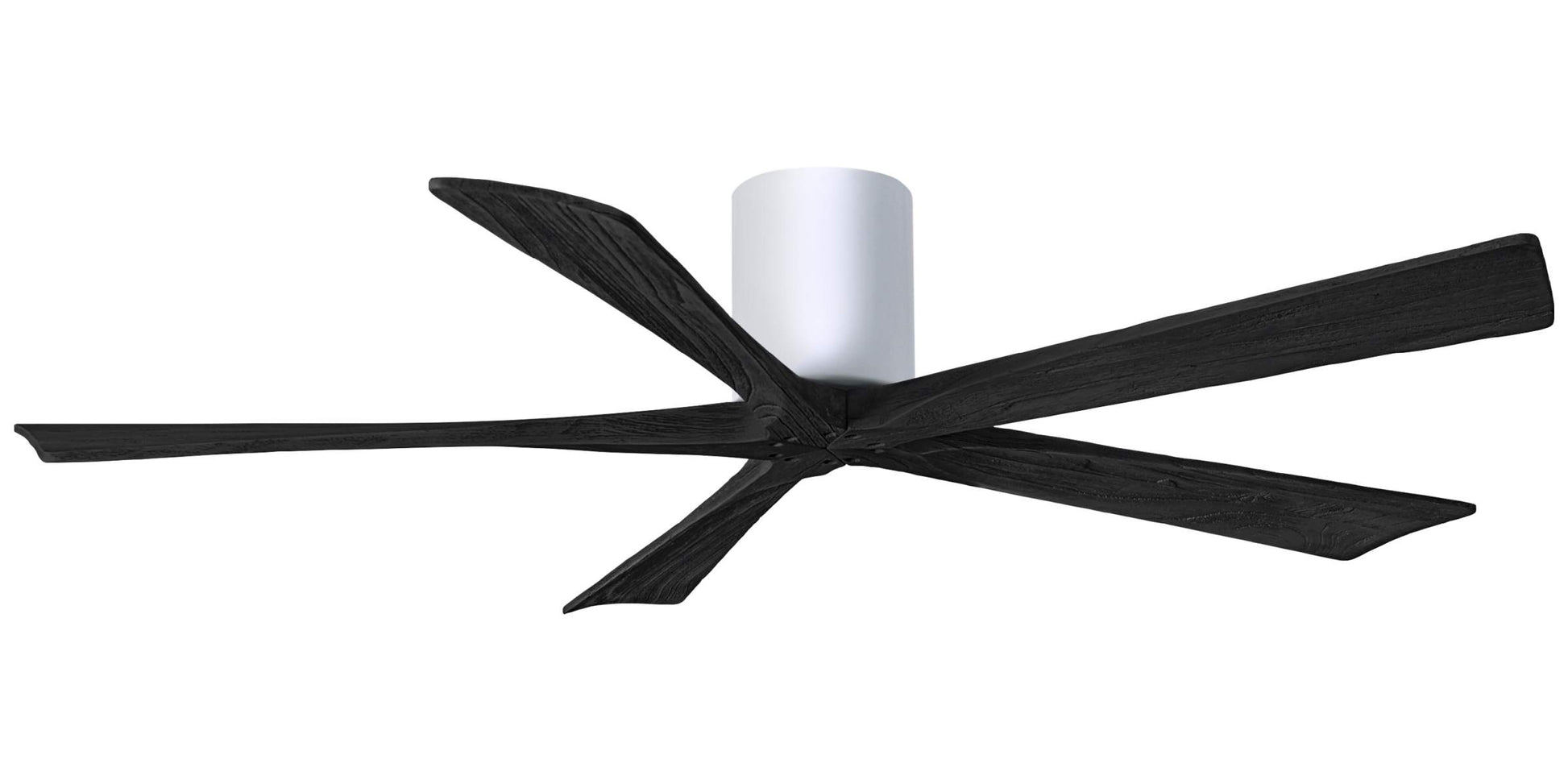 IR5H-WH-BK-60 Atlas Irene 60" Ceiling Fan in White with Matte Black Blades