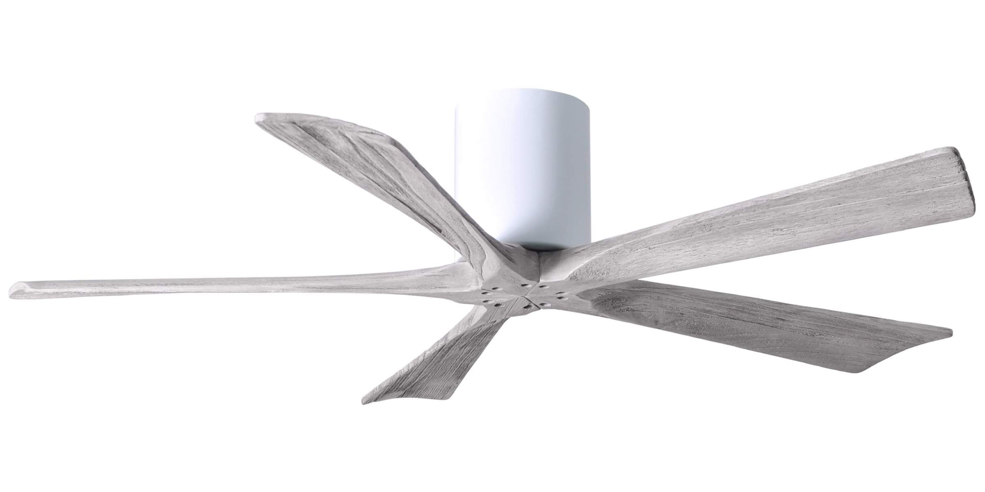 IR5H-WH-BW-52 Atlas Irene 52" Ceiling Fan in Gloss White with Barnwood Tone Blades