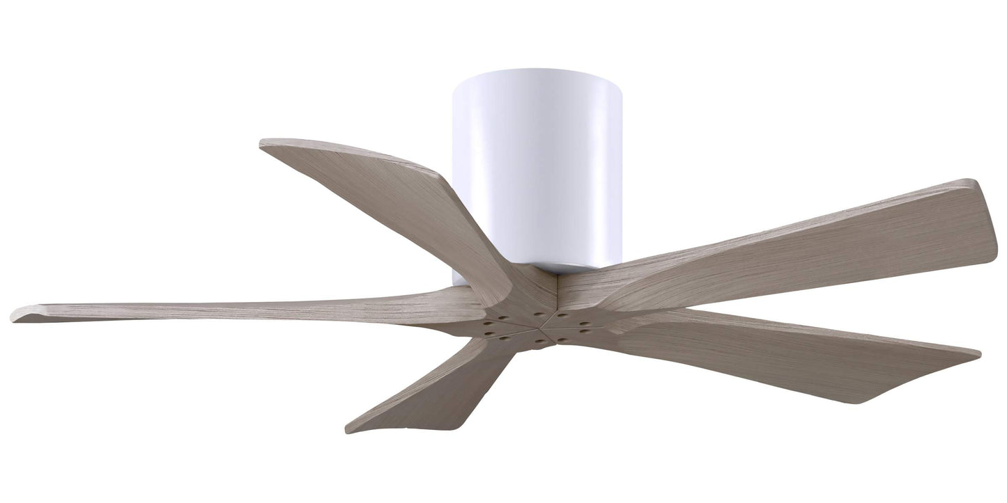 IR5H-WH-GA-42 Atlas Irene 42" Ceiling Fan in Matte White with Gray Ash Blades