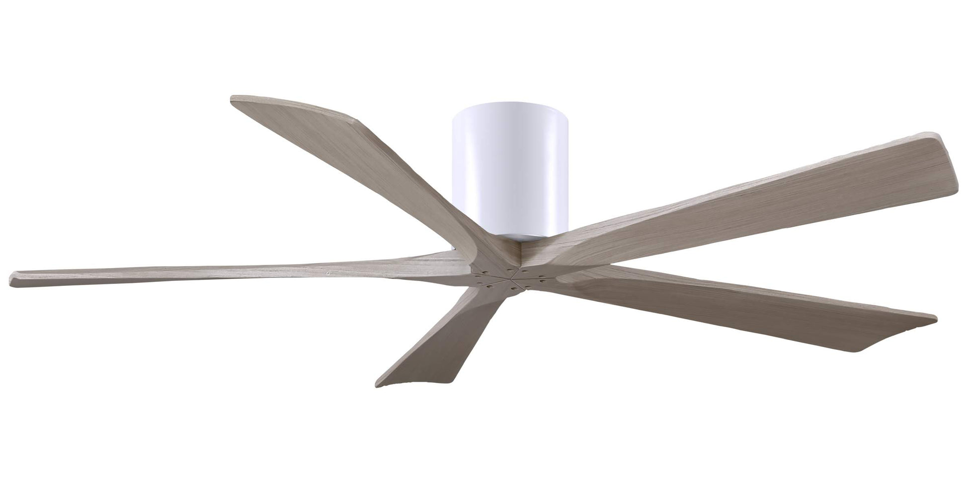 IR5H-WH-GA-60 Atlas Irene 60" Ceiling Fan in Matte White with Gray Ash Blades