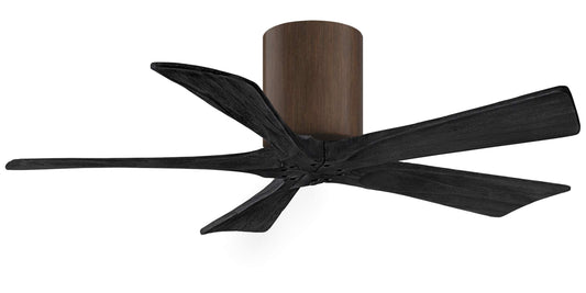 IR5H-WN-BK-42 Atlas Irene 42" Ceiling Fan in Walnut tone with Matte Black Blades