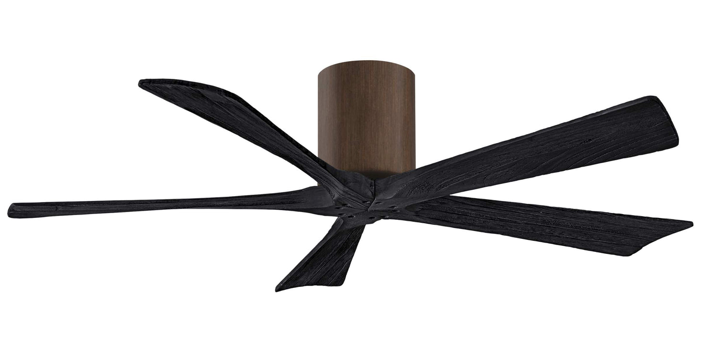 IR5H-WN-BK-52 Atlas Irene 52" Ceiling Fan in Walnut tone with Matte Black Blades