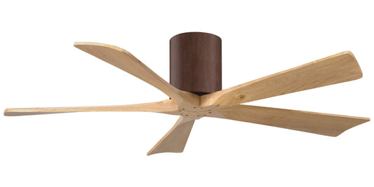 IR5H-WN-LM-52 Atlas Irene 52" Ceiling Fan in Walnut with Light Maple Blades