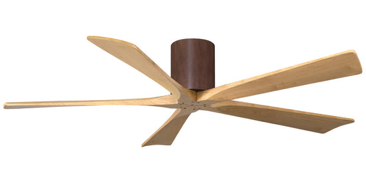 IR5H-WN-LM-60 Atlas Irene 60" Ceiling Fan in Walnut with Light Maple Blades