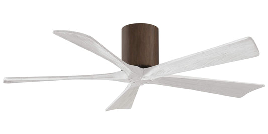 IR5H-WN-MWH-52 Atlas Irene 52" Ceiling Fan in Walnut tone with Matte White Blades