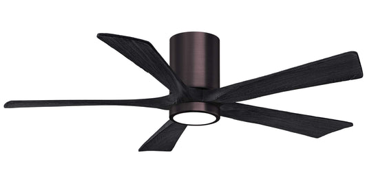 IR5HLK-BB-BK-52 Atlas Irene 52" Ceiling Fan in Brushed Bronze with Matte Black Blades