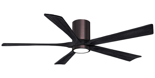 IR5HLK-BB-BK-60 Atlas Irene 60" Ceiling Fan in Brushed Bronze with Matte Black Blades