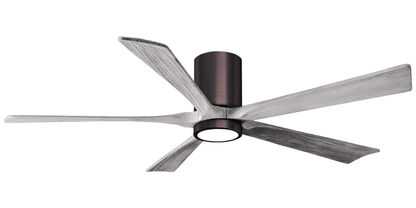 IR5HLK-BB-BW-60 Atlas Irene 60" Ceiling Fan in Brushed Bronze with Barnwood Tone Blades