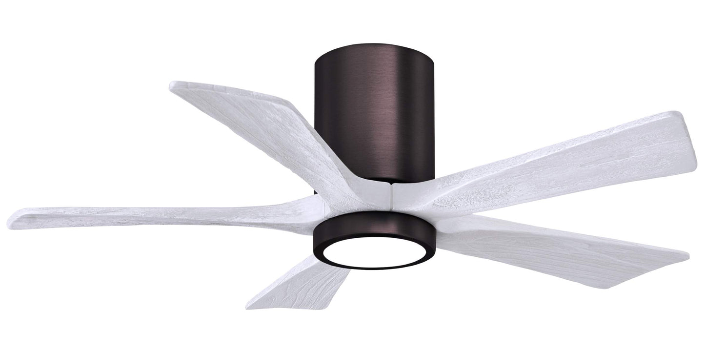 IR5HLK-BB-MWH-42 Atlas Irene 42" Ceiling Fan in Brushed Bronze with Matte White Blades