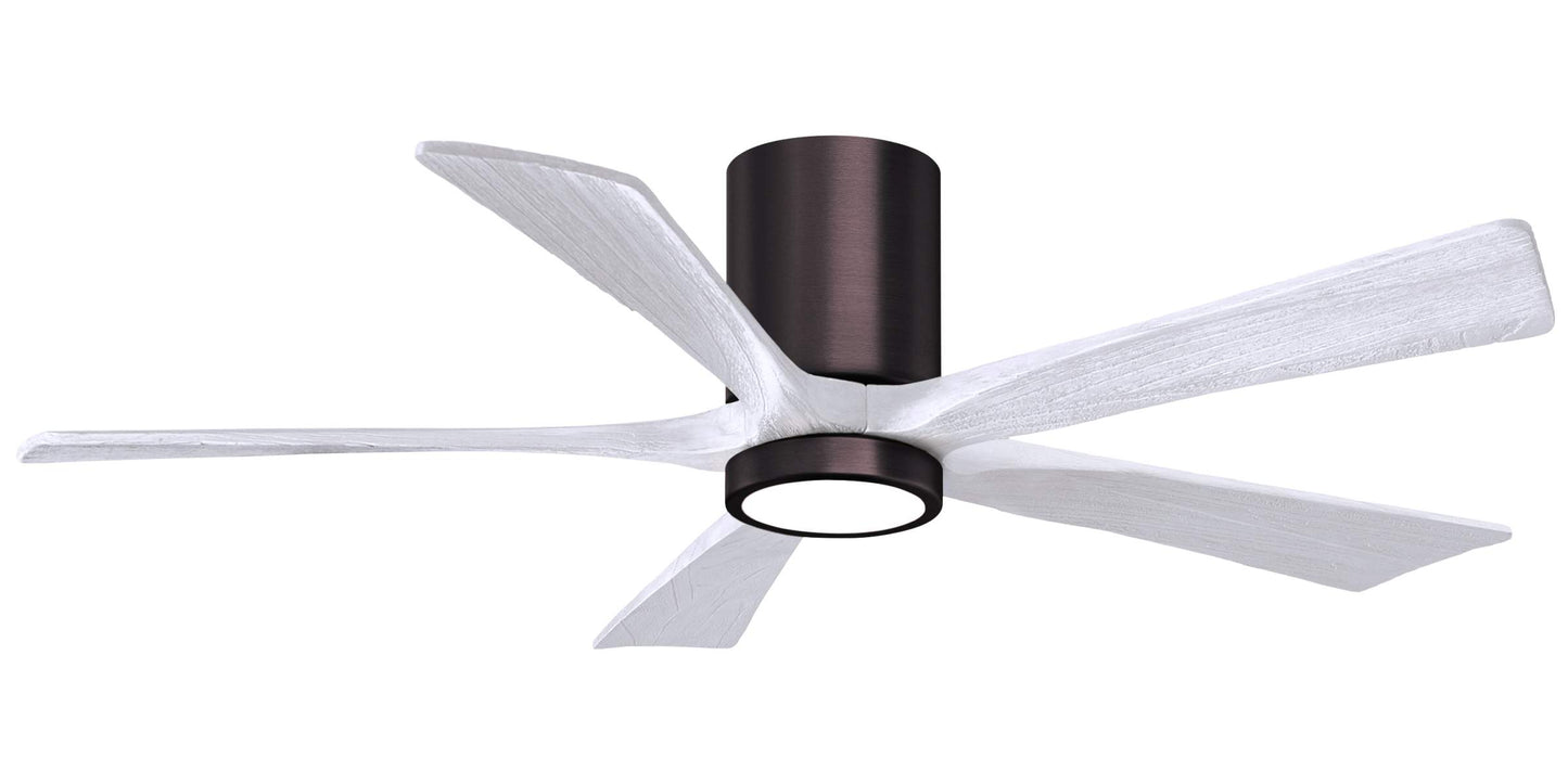 IR5HLK-BB-MWH-52 Atlas Irene 52" Ceiling Fan in Brushed Bronze with Matte White Blades