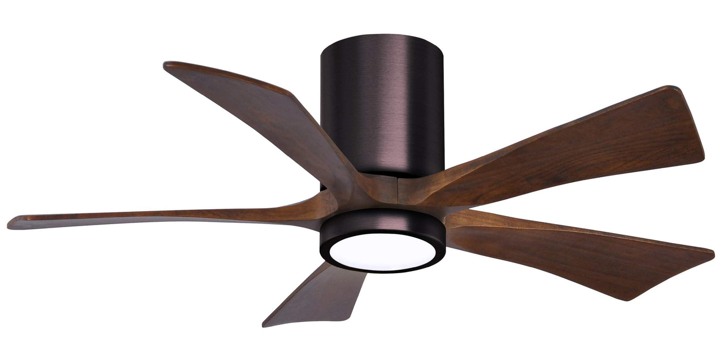 IR5HLK-BB-WA-42 Atlas Irene 42" Ceiling Fan in Brushed Bronze with Walnut Tone Blades