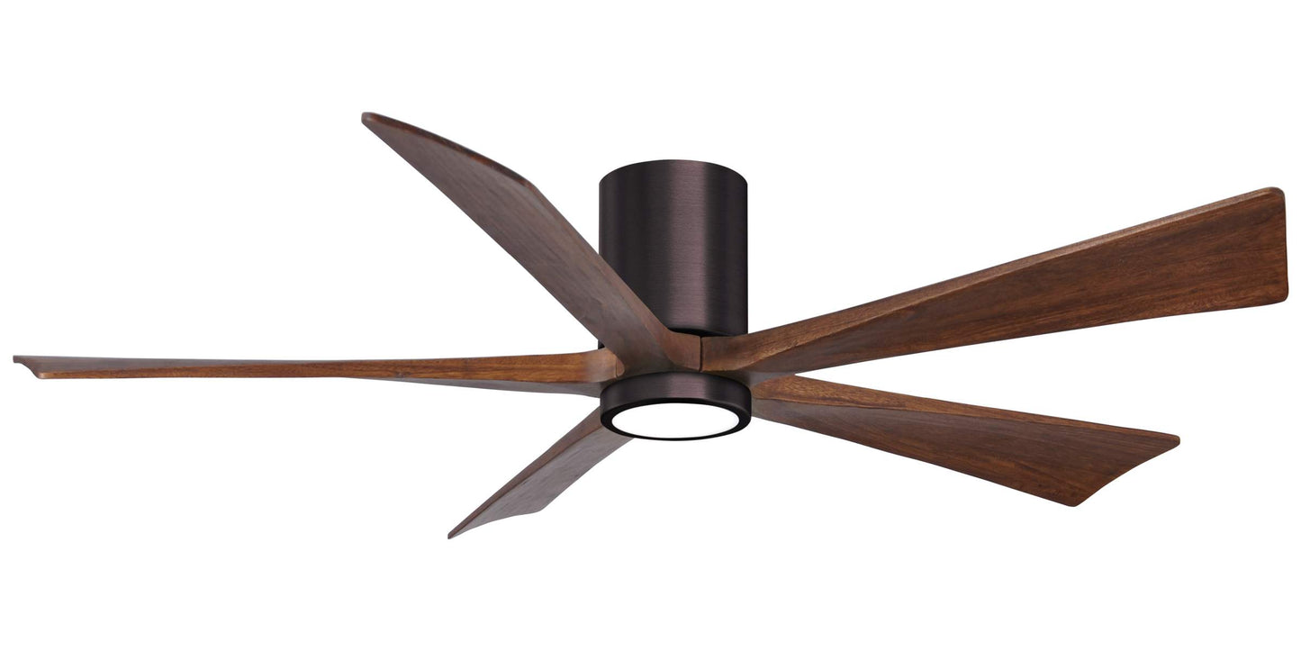 IR5HLK-BB-WA-60 Atlas Irene 60" Ceiling Fan in Brushed Bronze with Walnut Tone Blades