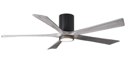 IR5HLK-BK-BW-60 Atlas Irene 60" Ceiling Fan in Matte Black with Barnwood Tone Blades