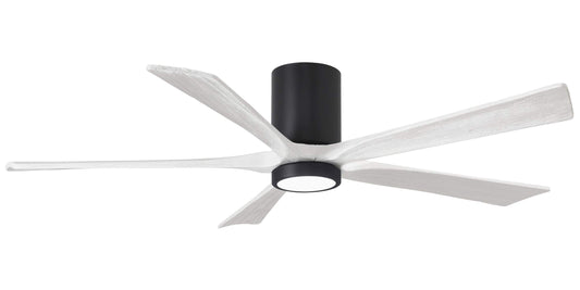 IR5HLK-BK-MWH-60 Atlas Irene 60" Ceiling Fan in Matte Black with Matte White Blades