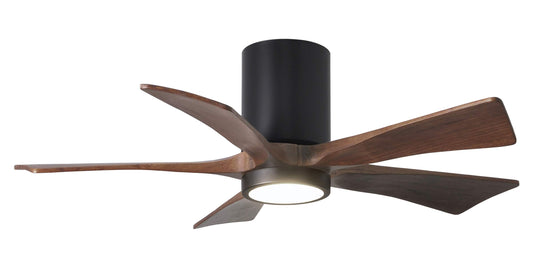 IR5HLK-BK-WA-42 Atlas Irene 42" Ceiling Fan in Matte Black with Walnut Tone Blades