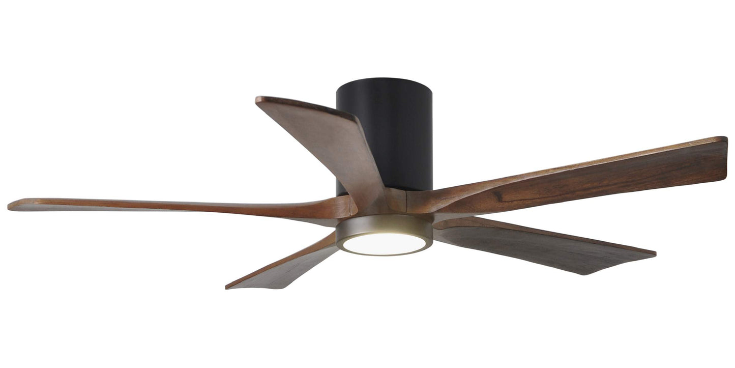 IR5HLK-BK-WA-52 Atlas Irene 52" Ceiling Fan in Matte Black with Walnut Tone Blades