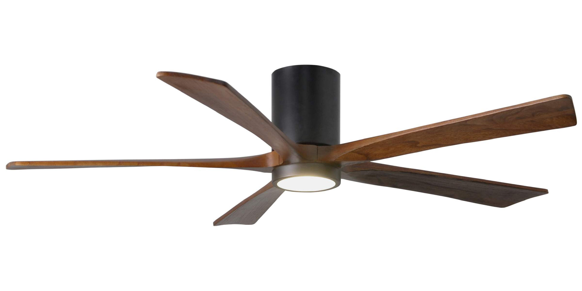 IR5HLK-BK-WA-60 Atlas Irene 60" Ceiling Fan in Matte Black with Walnut Tone Blades