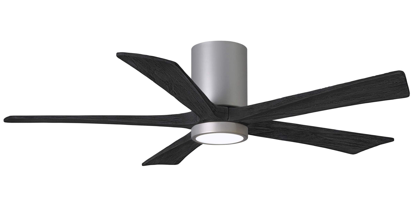 IR5HLK-BN-BK-52 Atlas Irene 52" Ceiling Fan in Brushed Nickel with Matte Black Blades