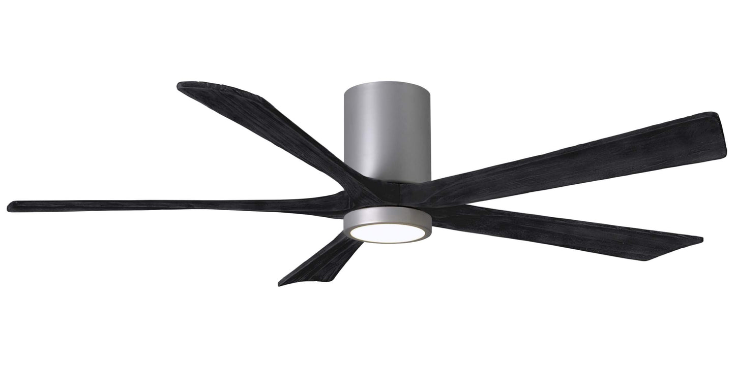 IR5HLK-BN-BK-60 Atlas Irene 60" Ceiling Fan in Brushed Nickel with Matte Black Blades