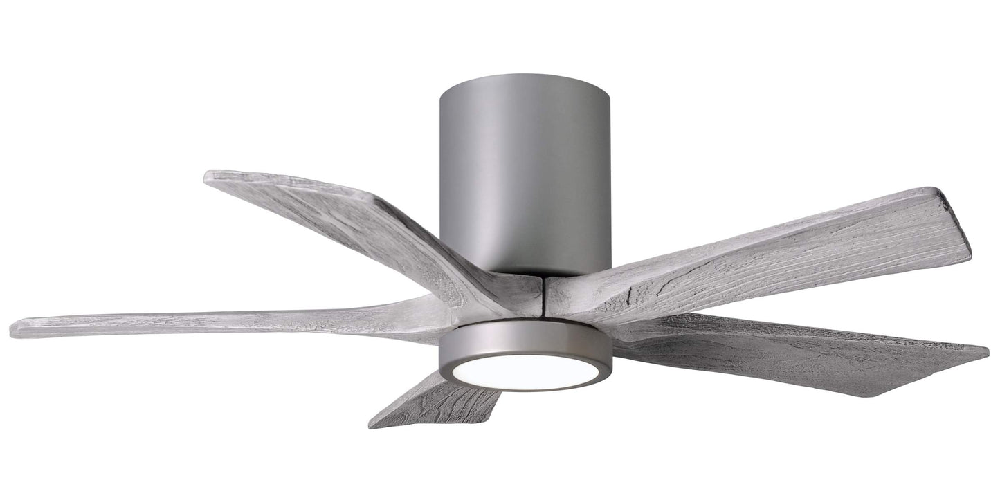 IR5HLK-BN-BW-42 Atlas Irene 42" Ceiling Fan in Brushed Nickel with Barnwood Tone Blades