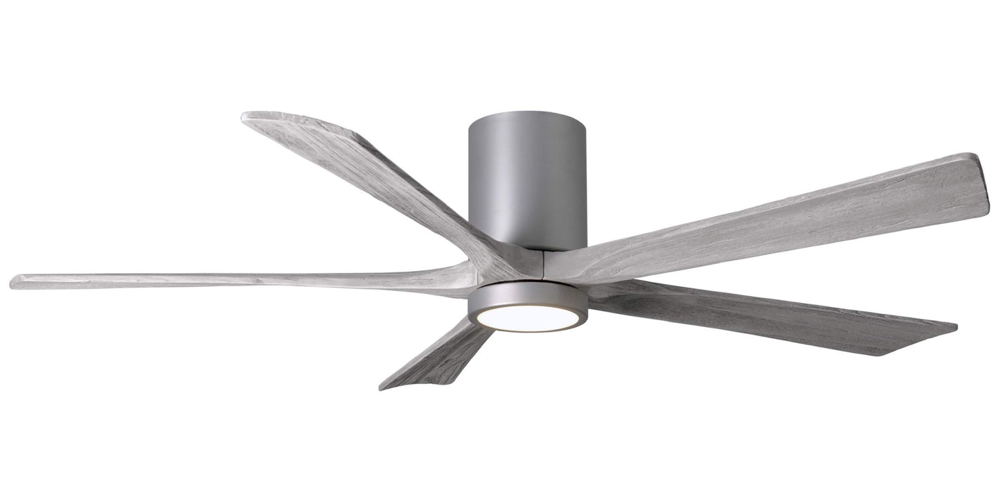 IR5HLK-BN-BW-60 Atlas Irene 60" Ceiling Fan in Brushed Nickel with Barnwood Tone Blades