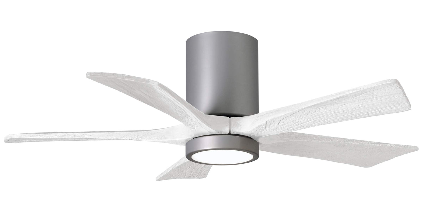 IR5HLK-BN-MWH-42 Atlas Irene 42" Ceiling Fan in Brushed Nickel with Matte White Blades