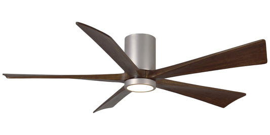 IR5HLK-BN-WA-60 Atlas Irene 60" Ceiling Fan in Brushed Nickel with Walnut Tone Blades