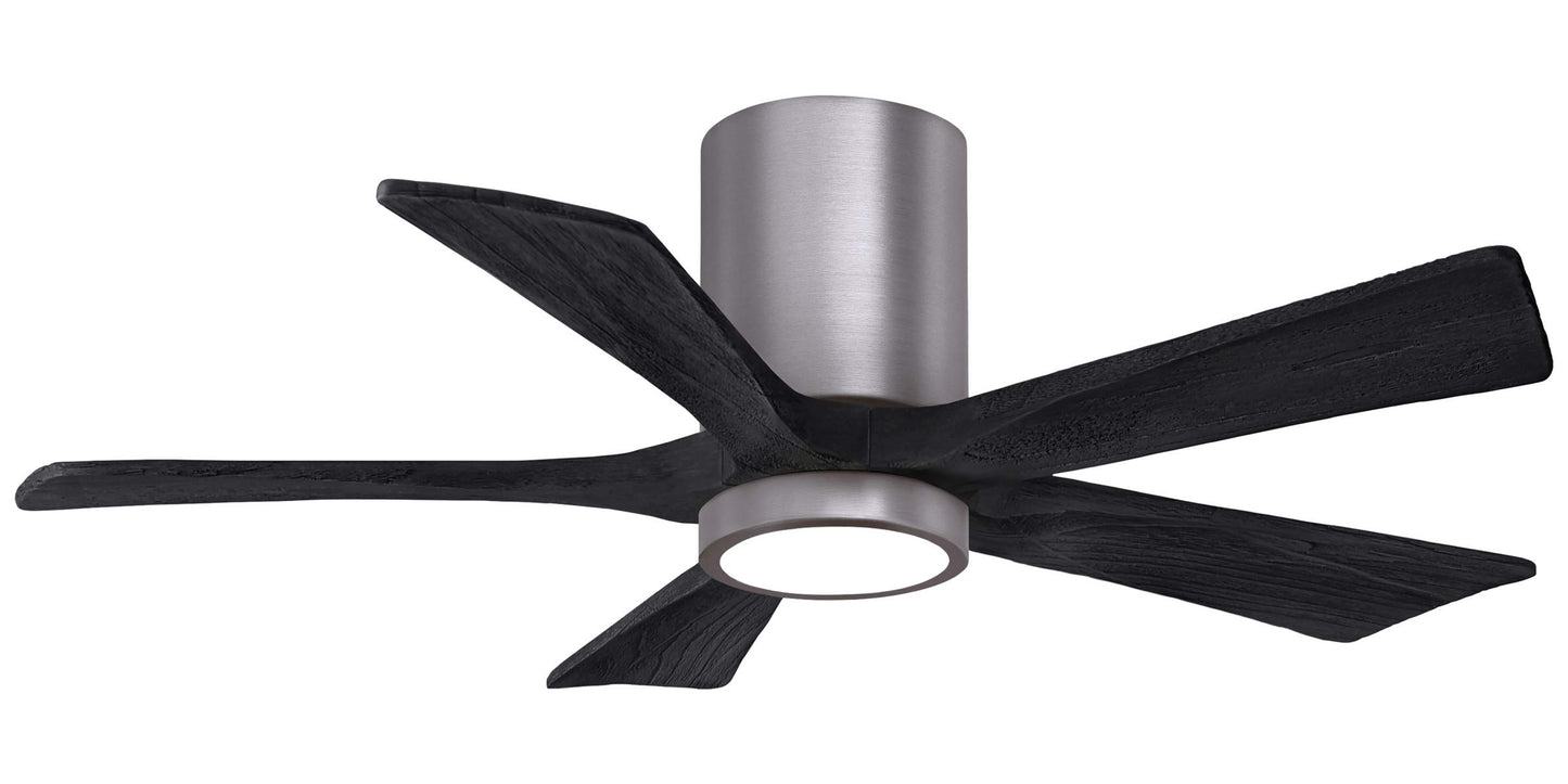 IR5HLK-BP-BK-42 Atlas Irene 42" Ceiling Fan in Brushed Pewter with Matte Black Blades