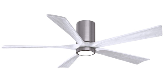 IR5HLK-BP-MWH-60 Atlas Irene 60" Ceiling Fan in Brushed Pewter with Matte White Blades