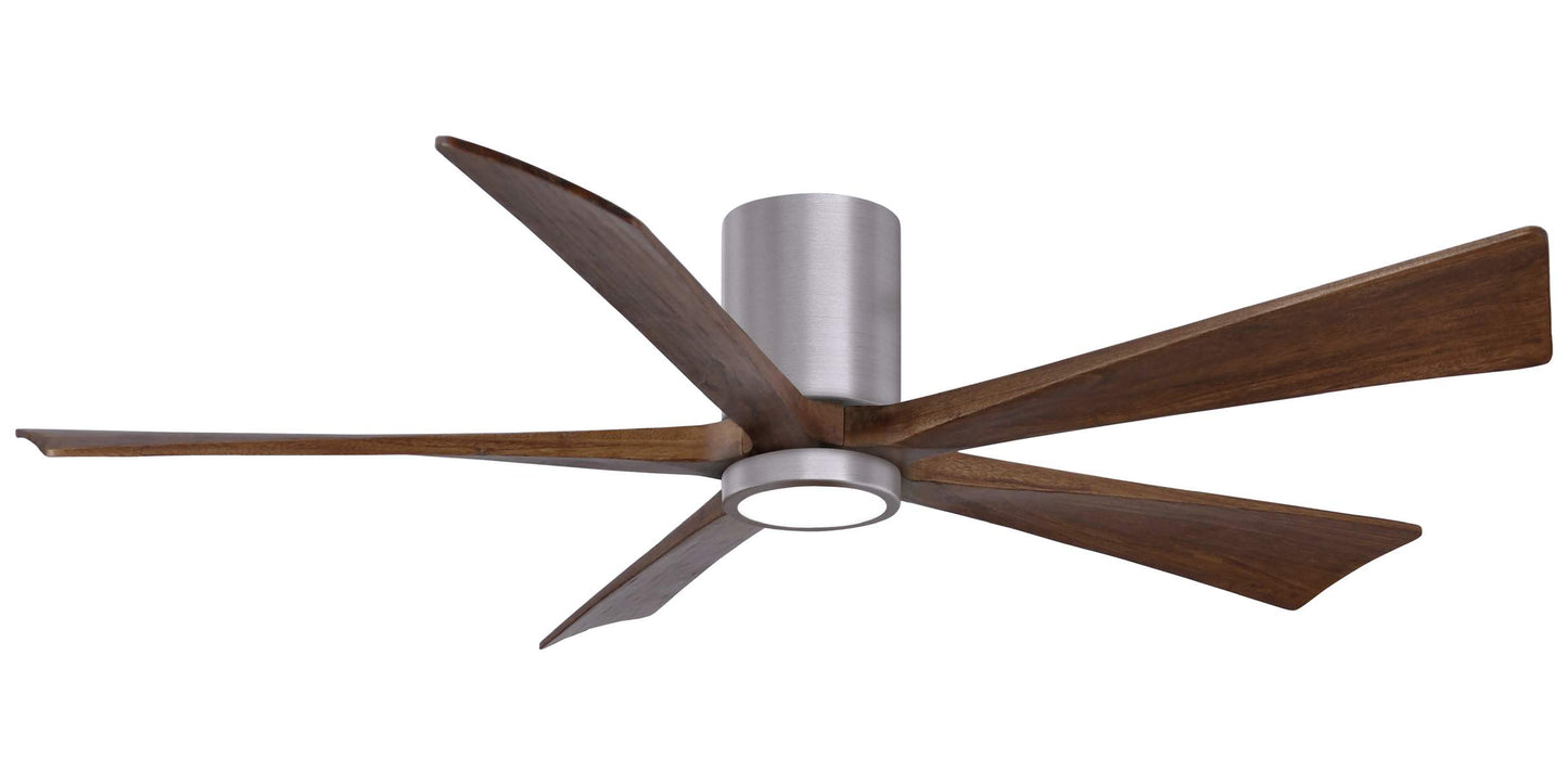 IR5HLK-BP-WA-60 Atlas Irene 60" Ceiling Fan in Brushed Pewter with Walnut  Blades