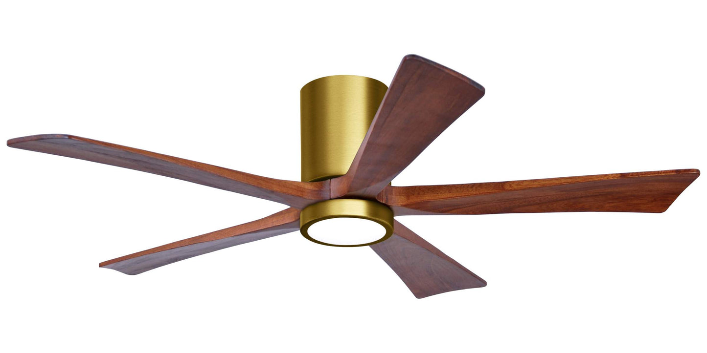 IR5HLK-BRBR-WA-52 Atlas Irene 52" Ceiling Fan in Brushed Brass with Walnut Blades