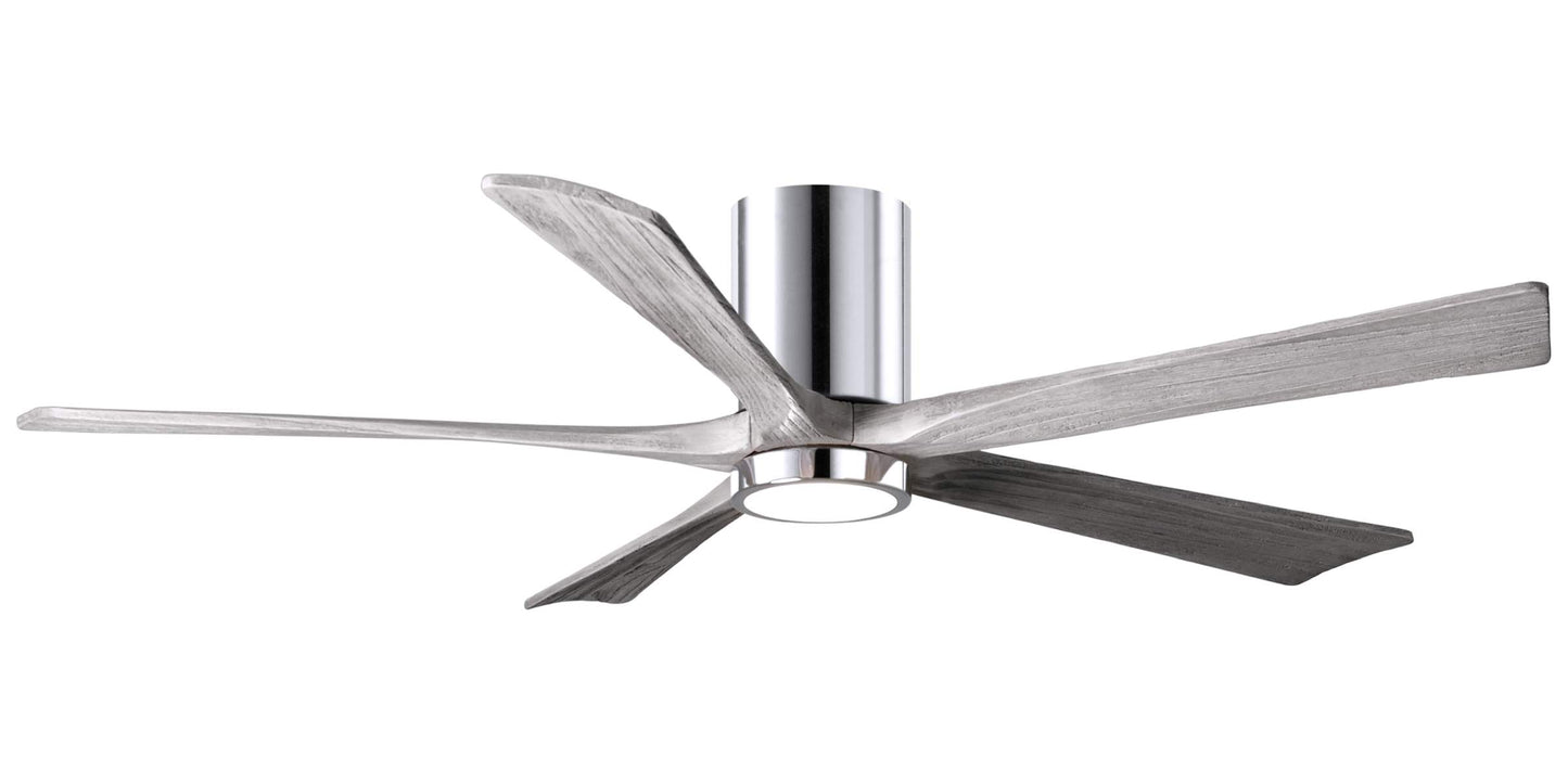 IR5HLK-CR-BW-60 Atlas Irene 60" Ceiling Fan in Polished Chrome with Barnwood Tone Blades