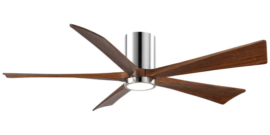 IR5HLK-CR-WA-60 Atlas Irene 60" Ceiling Fan in Polished Chrome with Walnut Tone Blades