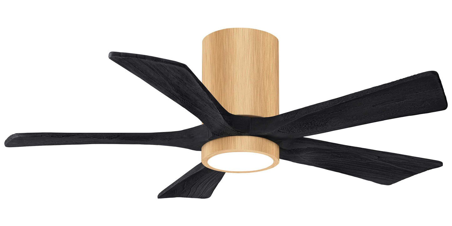 IR5HLK-LM-BK-42 Atlas Irene 42" Ceiling Fan in Light Maple with Matte Black Blades