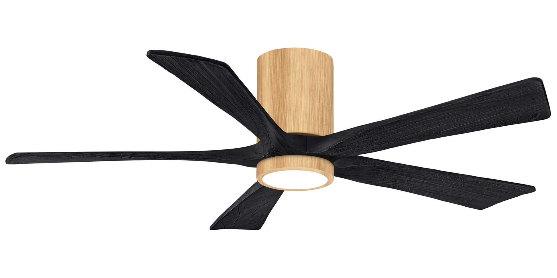 IR5HLK-LM-BK-52 Atlas Irene 52" Ceiling Fan in Light Maple with Matte Black Blades