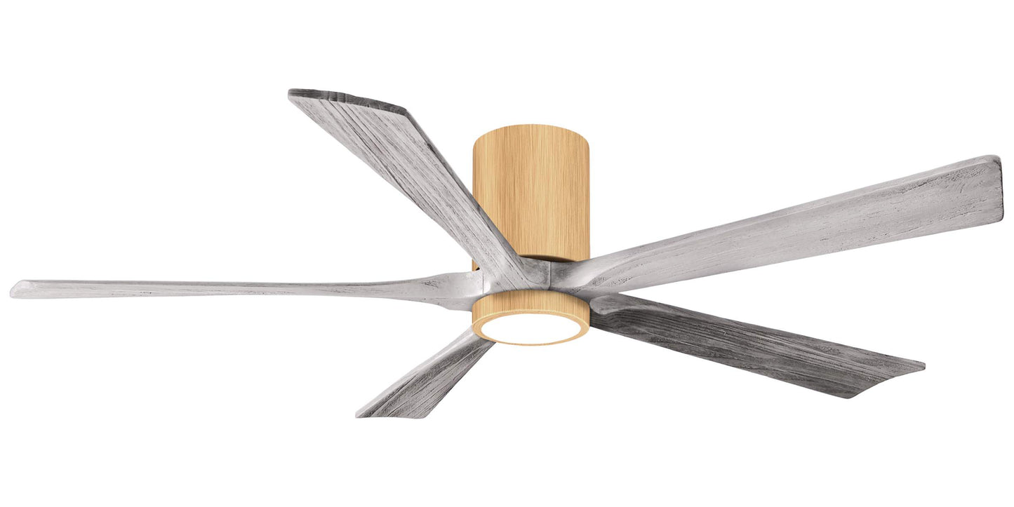 IR5HLK-LM-BW-60 Atlas Irene 60" Ceiling Fan in Light Maple with Barn Wood Blades