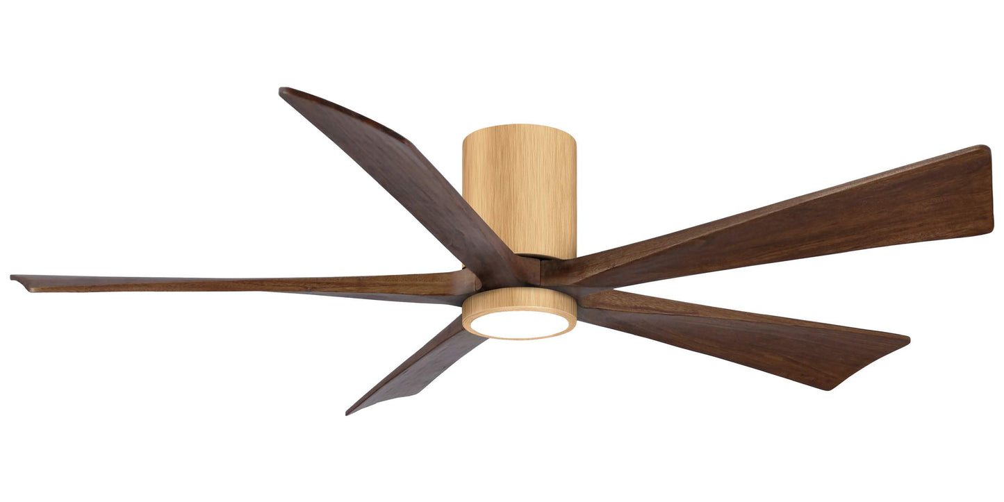 IR5HLK-LM-WA-60 Atlas Irene 60" Ceiling Fan in Light Maple with Walnut  Blades