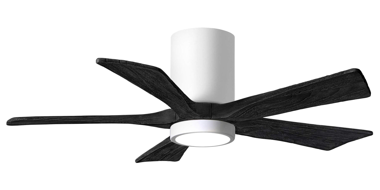 IR5HLK-WH-BK-42 Atlas Irene 42" Ceiling Fan in White with Matte Black Blades