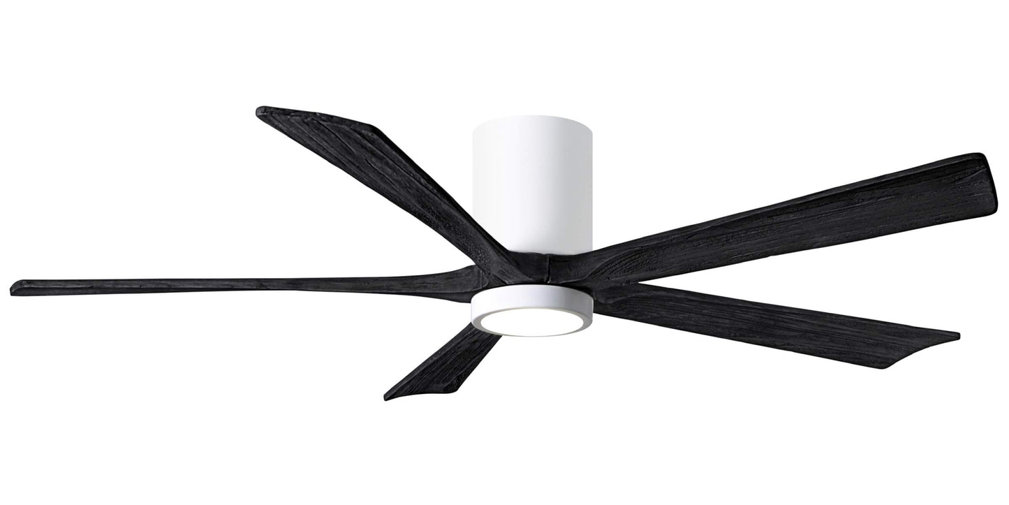 IR5HLK-WH-BK-60 Atlas Irene 60" Ceiling Fan in White with Matte Black Blades