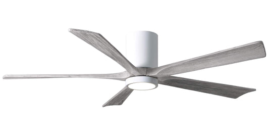 IR5HLK-WH-BW-60 Atlas Irene 60" Ceiling Fan in Gloss White with Barnwood Tone Blades