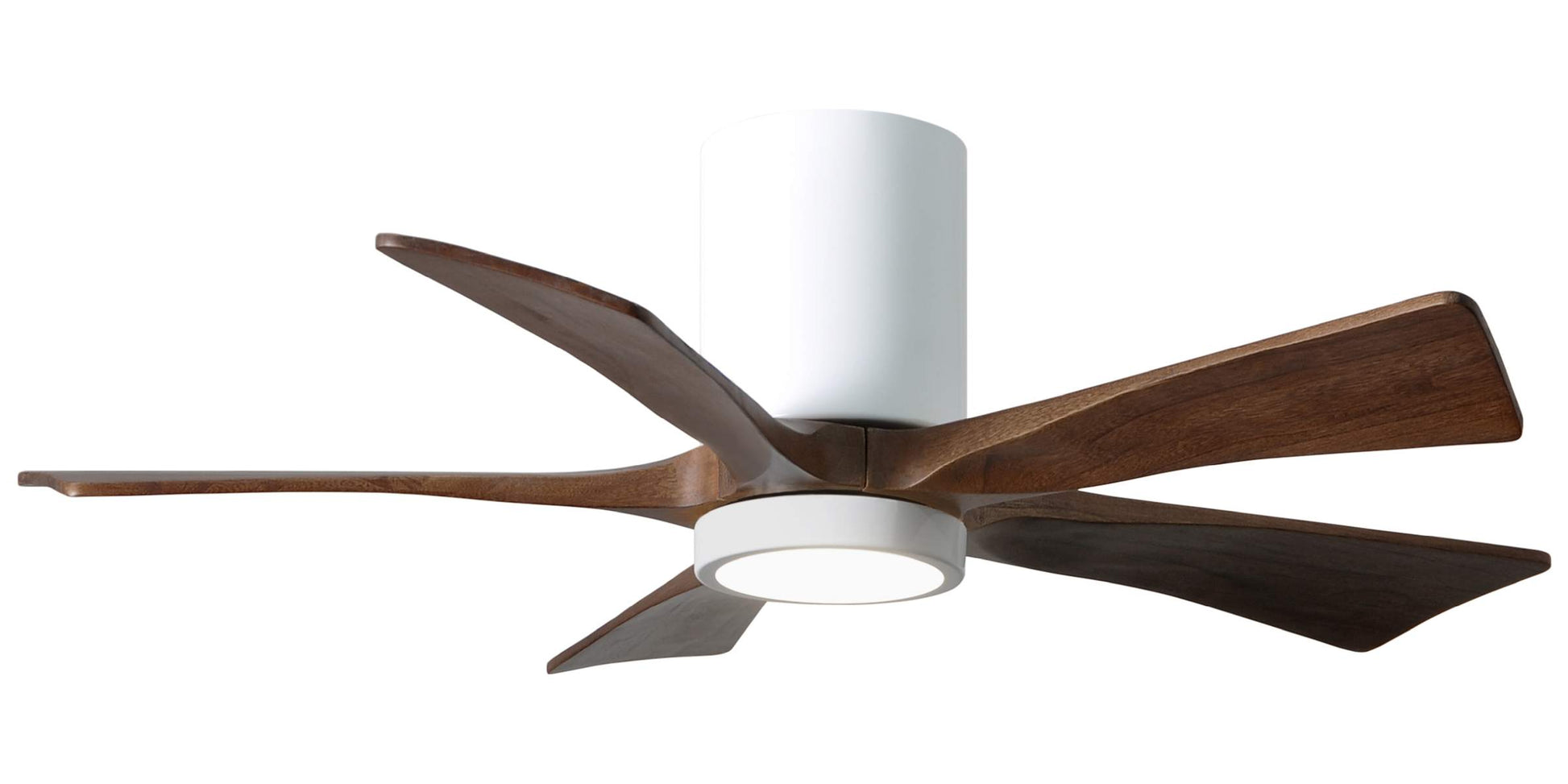 IR5HLK-WH-WA-42 Atlas Irene 42" Ceiling Fan in Gloss White with Walnut Tone Blades