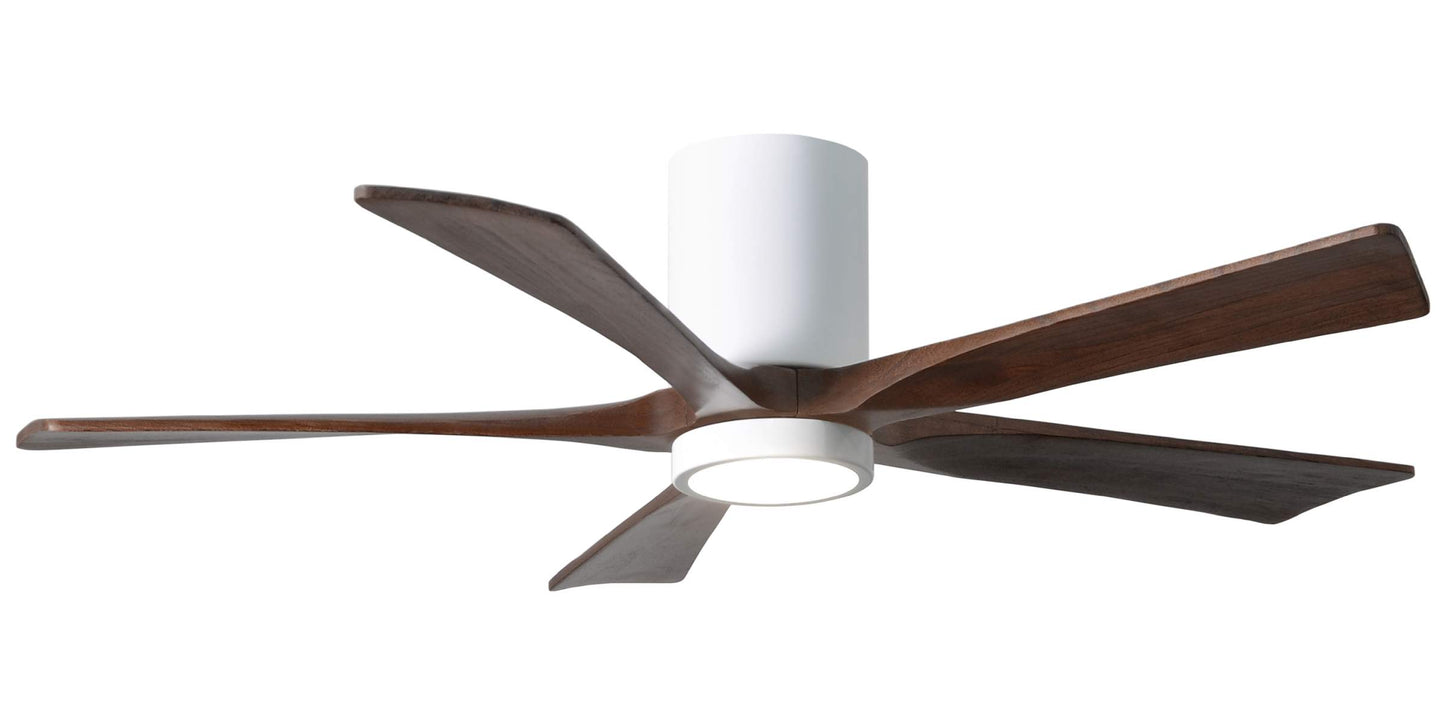 IR5HLK-WH-WA-52 Atlas Irene 52" Ceiling Fan in Gloss White with Walnut Tone Blades