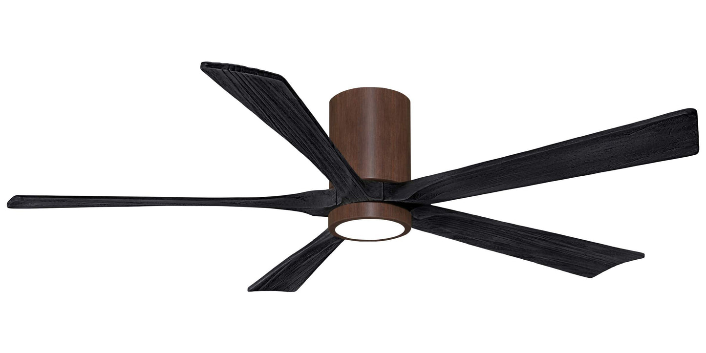 IR5HLK-WN-BK-60 Atlas Irene 60" Ceiling Fan in Walnut Tone with Matte Black Blades