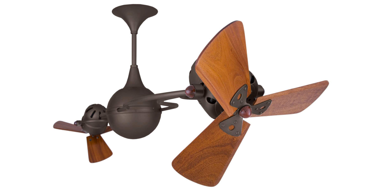 IV-BZZT-WD Matthews Italo Ventania 62" Ceiling Fan in Bronzette with Mahogany Blades